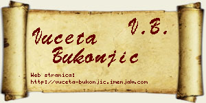 Vuceta Bukonjić vizit kartica